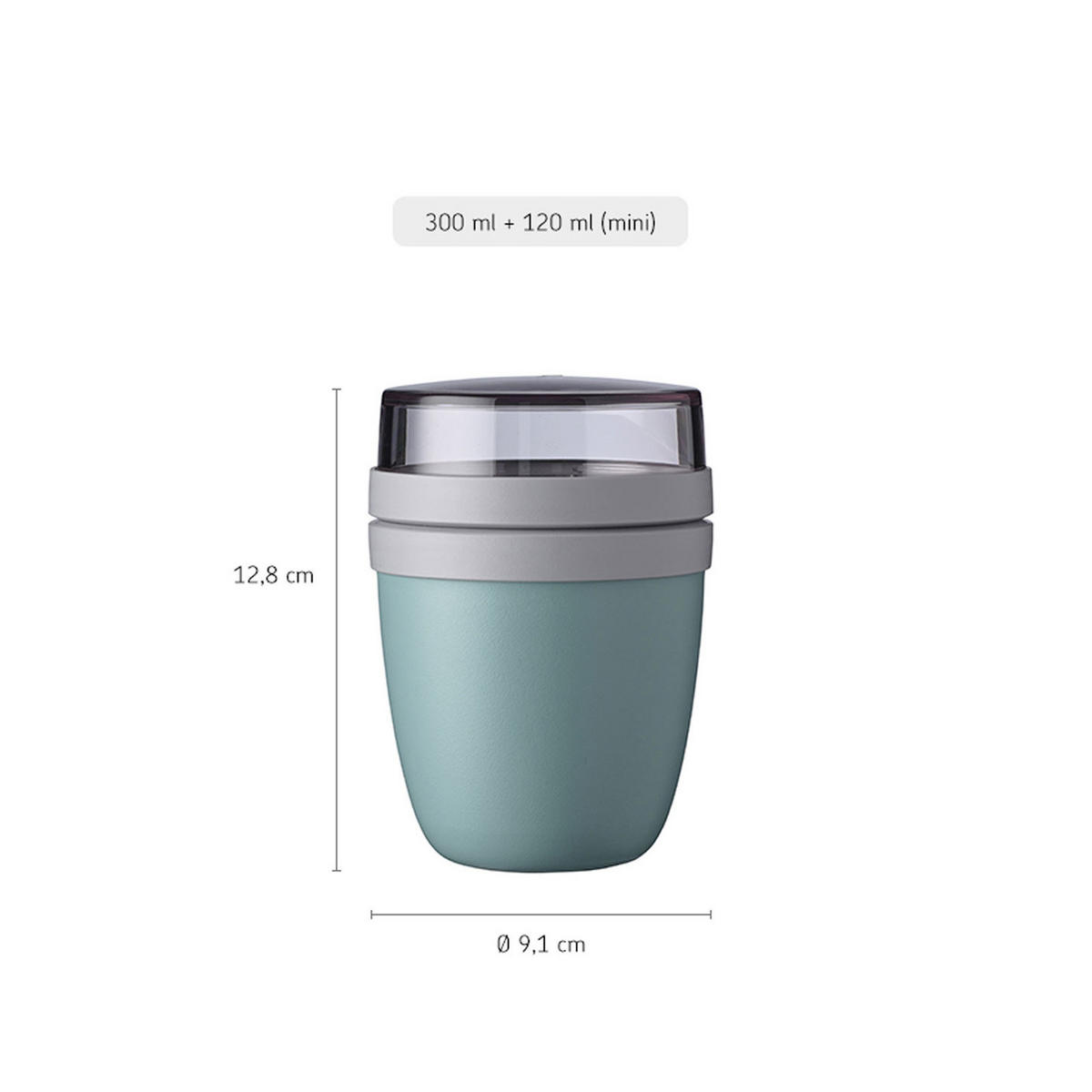 LUNCHPOT MINI Ellipse Vivid Blue ø 9,1 cm - Blau, Kunststoff (9.1/12.8/9.1cm) - Mepal