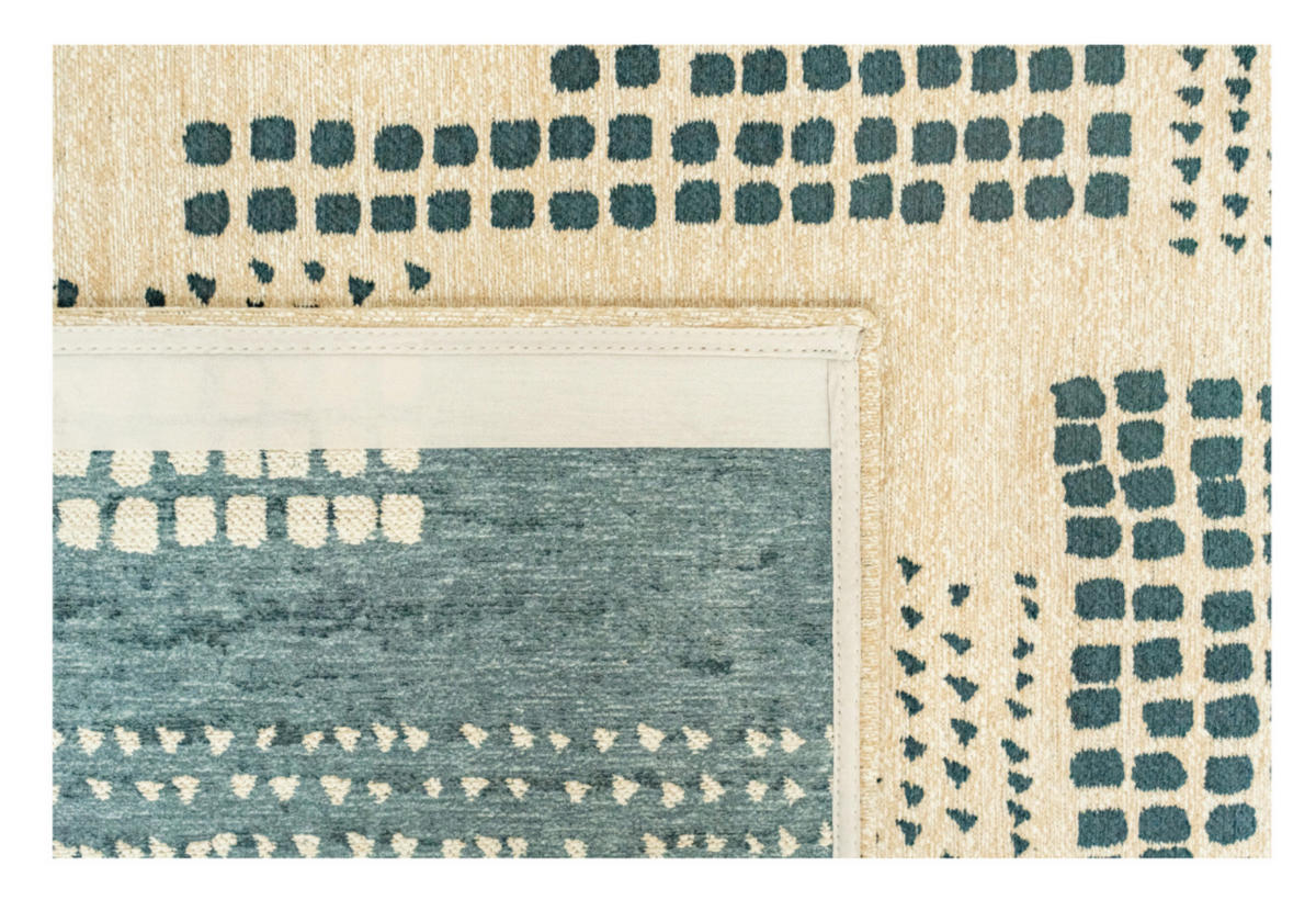 TEPPICH modern Flachgewebe TERRACE Blau 240 x 340 cm - Blau, Textil (240/340cm) - Novatrend