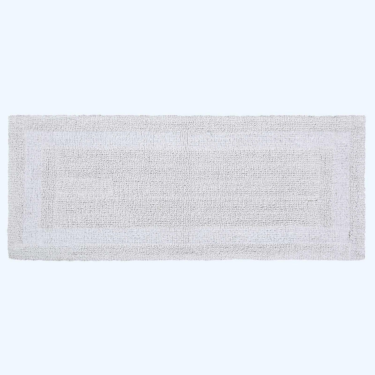 BADEMATTE 40/100 cm, 100% Baumwolle, wendbar - Weiß, Textil (40/100cm) - Homescapes