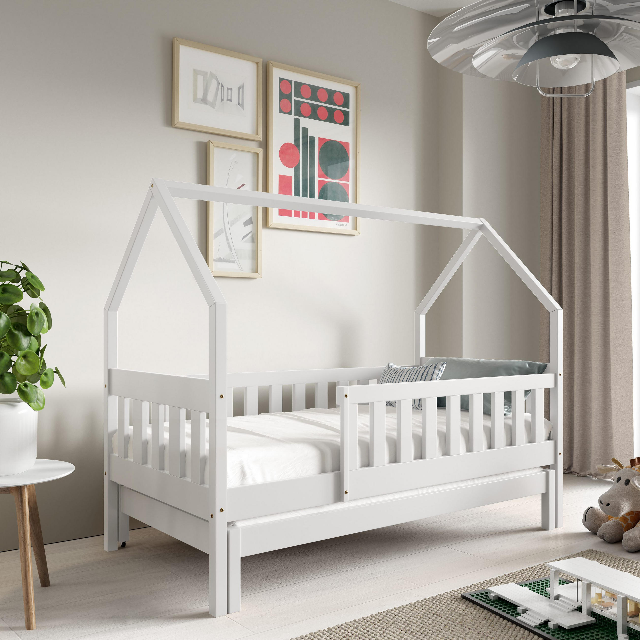 KINDERBETT BAMBINA 80x160 cm Weiß - Weiß, Holz (80/160cm) - MASSENO