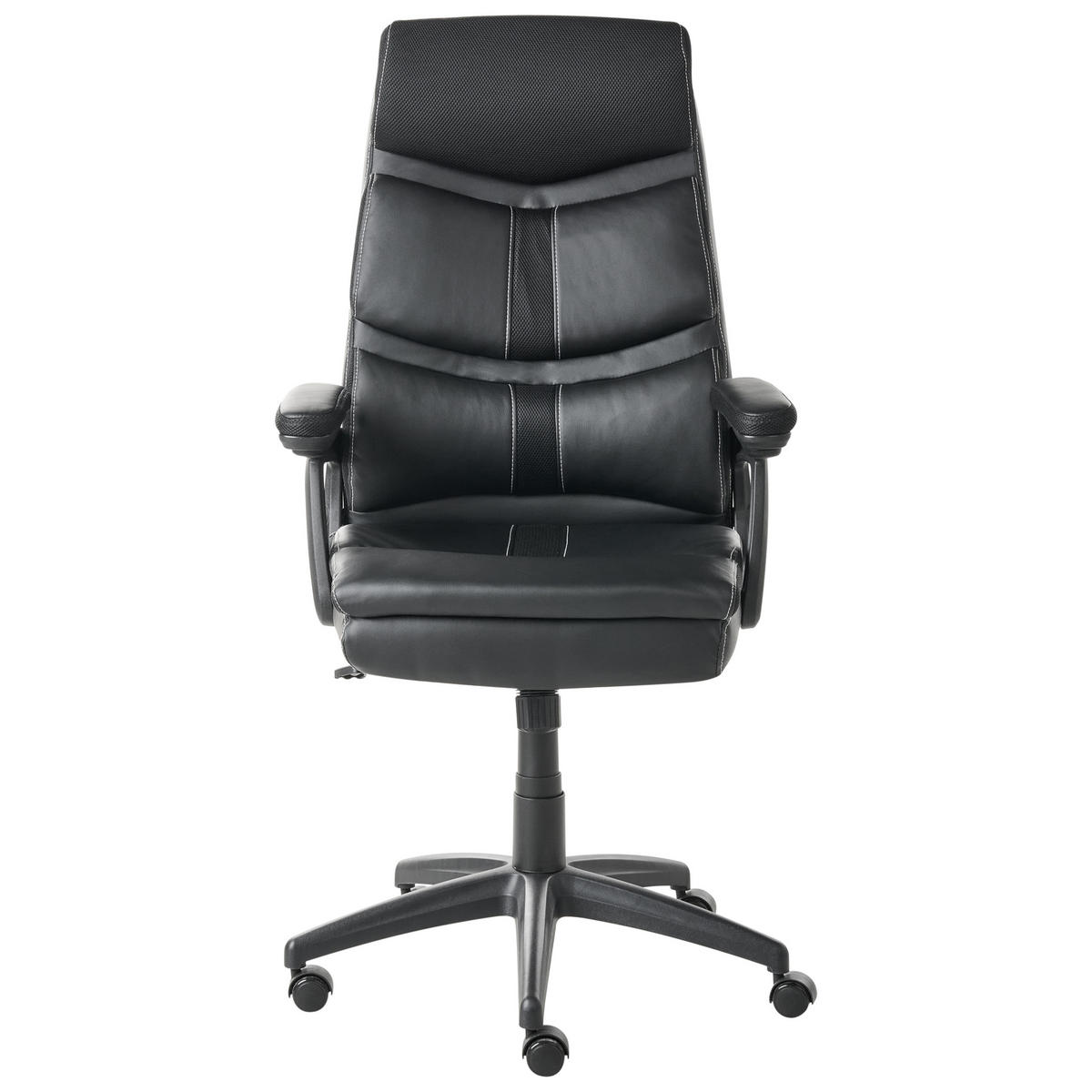 CHEFSESSEL Schwarz Ruler - Schwarz, Kunststoff (66/119/66cm) - Beliani