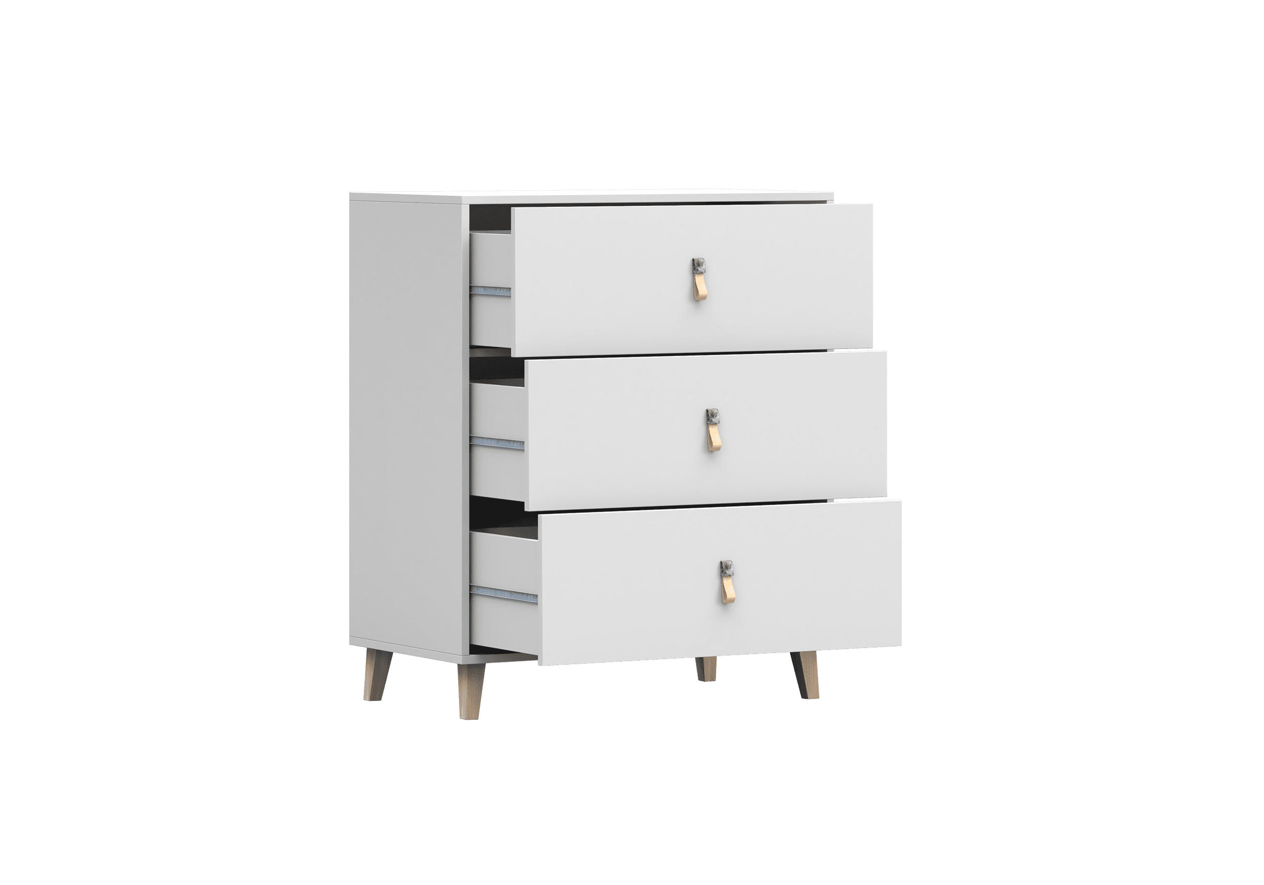 KOMMODE - FAGO 3S - Weiß, Holzwerkstoff (80/96/45cm) - Möblo