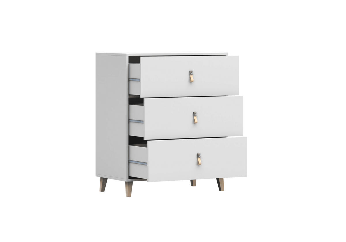 KOMMODE - FAGO 3S - Weiß, Holzwerkstoff (80/96/45cm) - Möblo