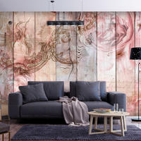 VLIESTAPETE Grau 200/140 cm - Pink/Grau, Textil (200/1cm) - KUNSTLOFT