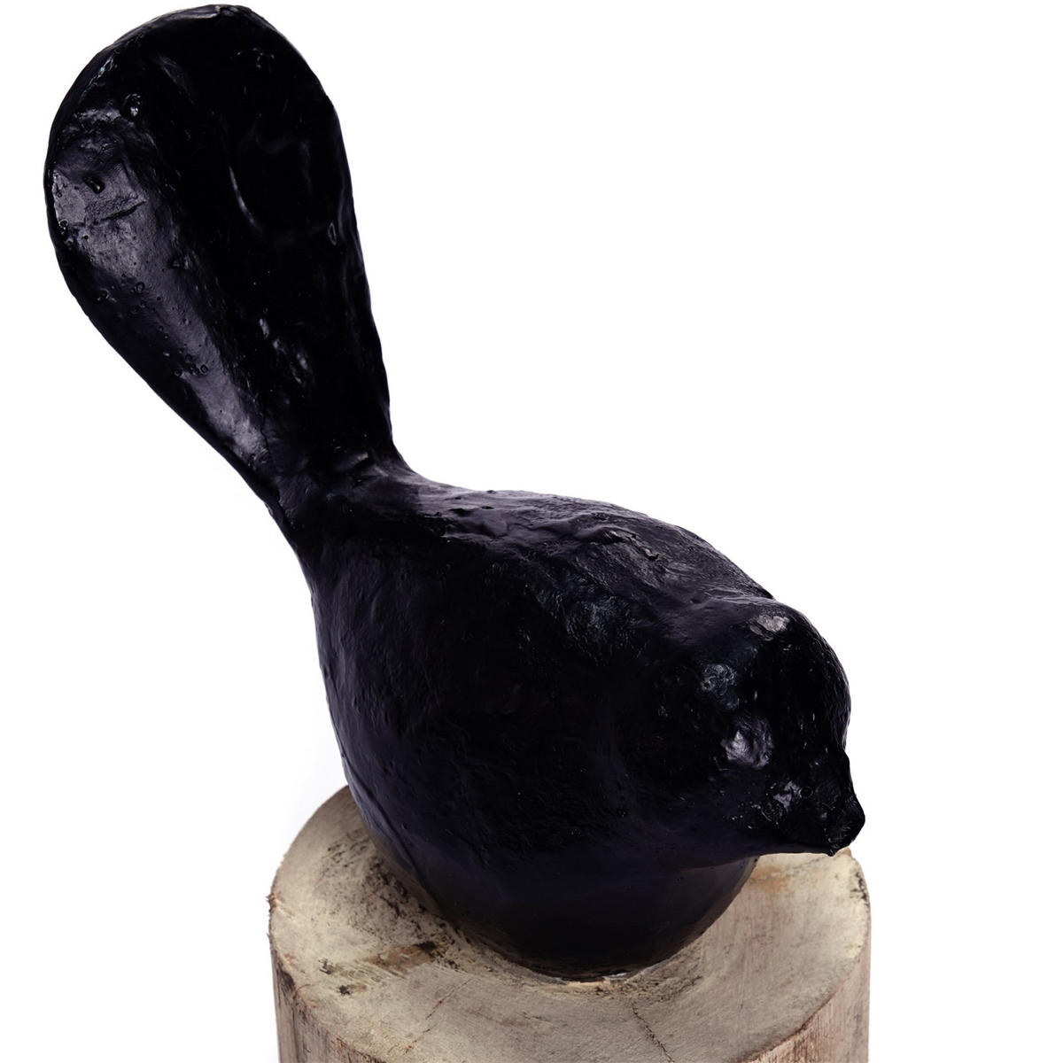 SKULPTUR VOGEL Birdy II Mangoholz-Sockel schwarz-natur - Naturfarben, Holz (10/27/15cm) - CREEDWOOD