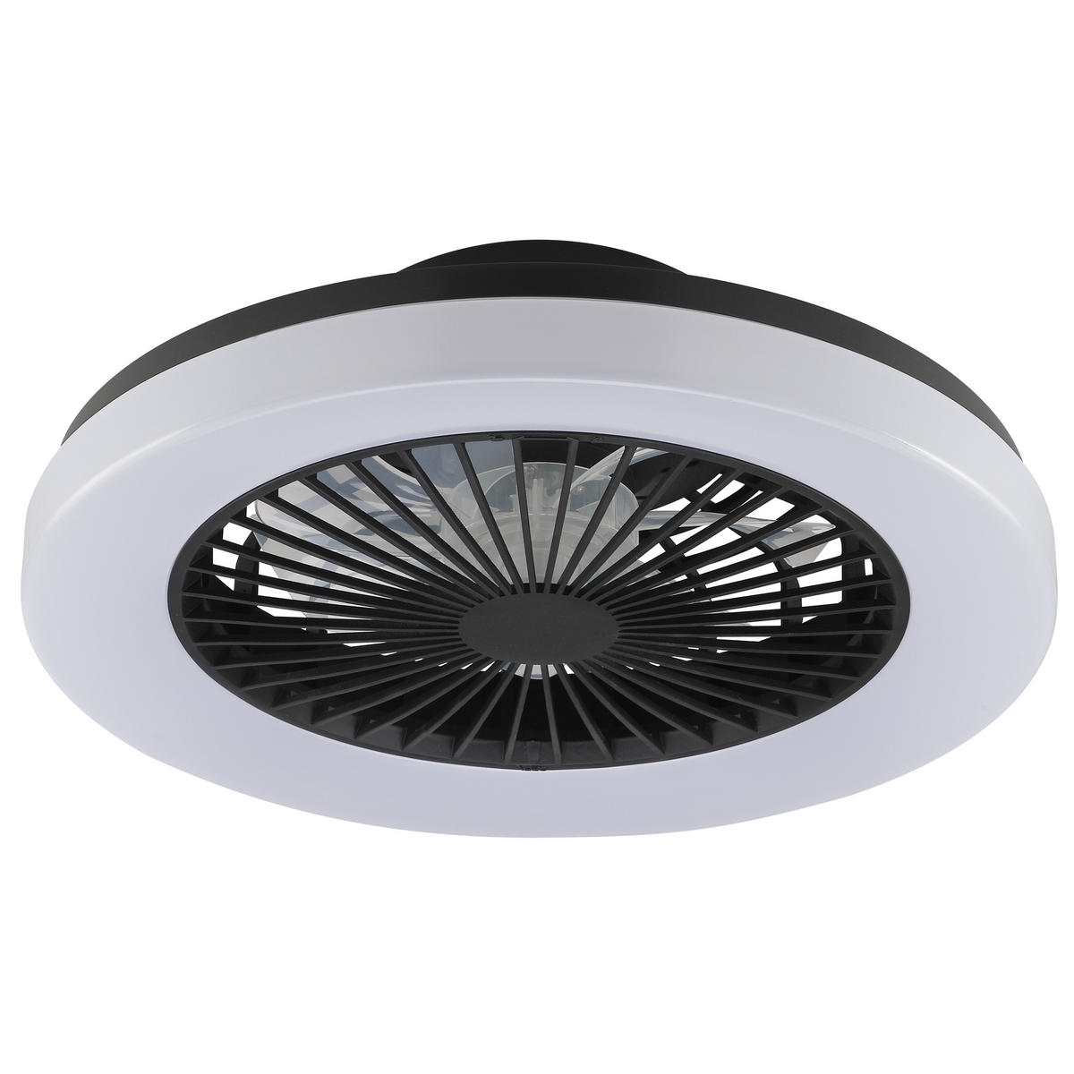 LED DECKENLEUCHTE Varelo Schwarz 42/42/13,8 cm - Schwarz, Kunststoff (42/42/13.8cm) - Brilliant