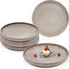 DESSERTTELLER SET KAIRO CLAY - 6 teilig aus Steingut - Grau, Keramik (27.5cm) - Sänger