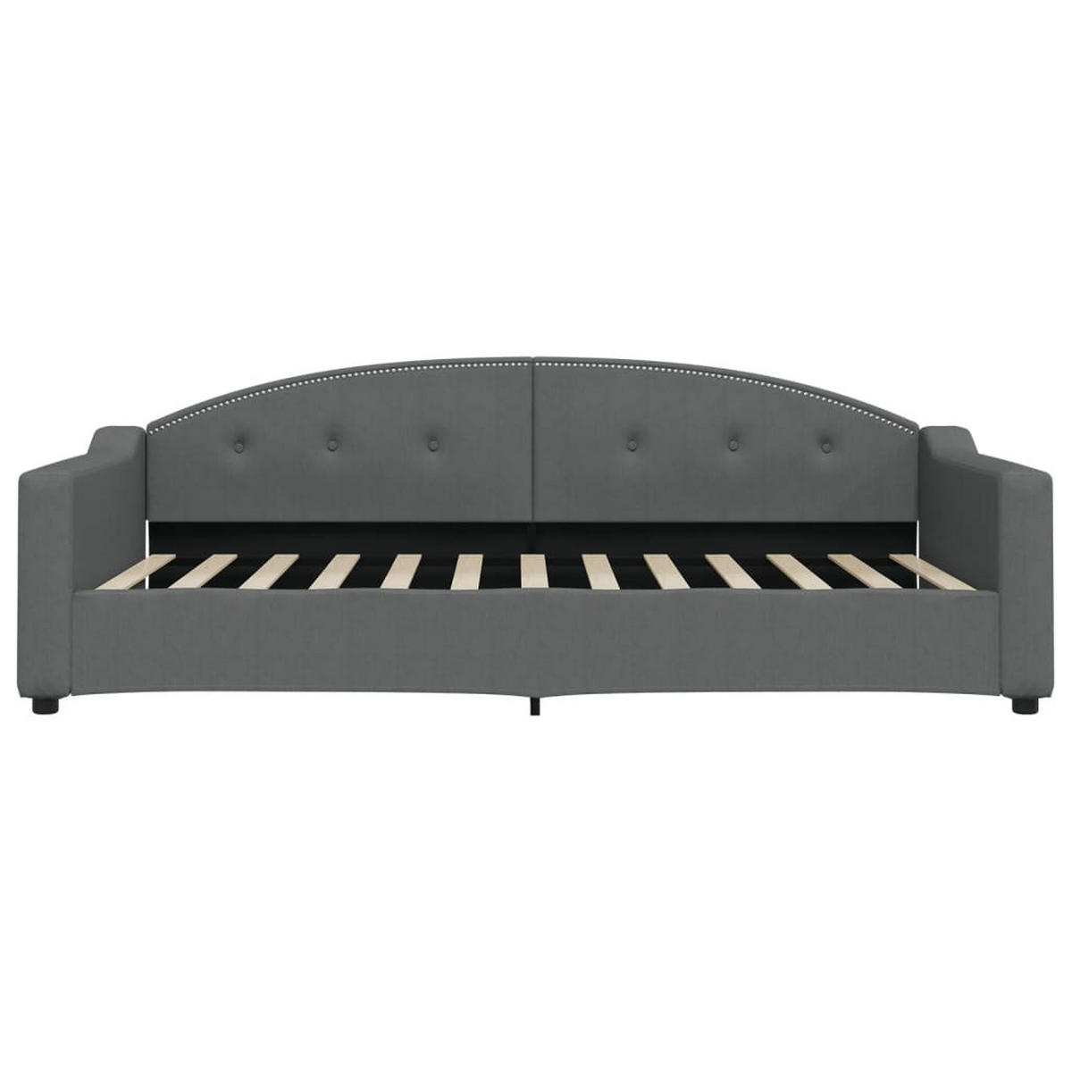 TAGESBETT Dunkelgrau 100/200 Cm Stoff - Grau, Textil (100/200cm) - vidaXL