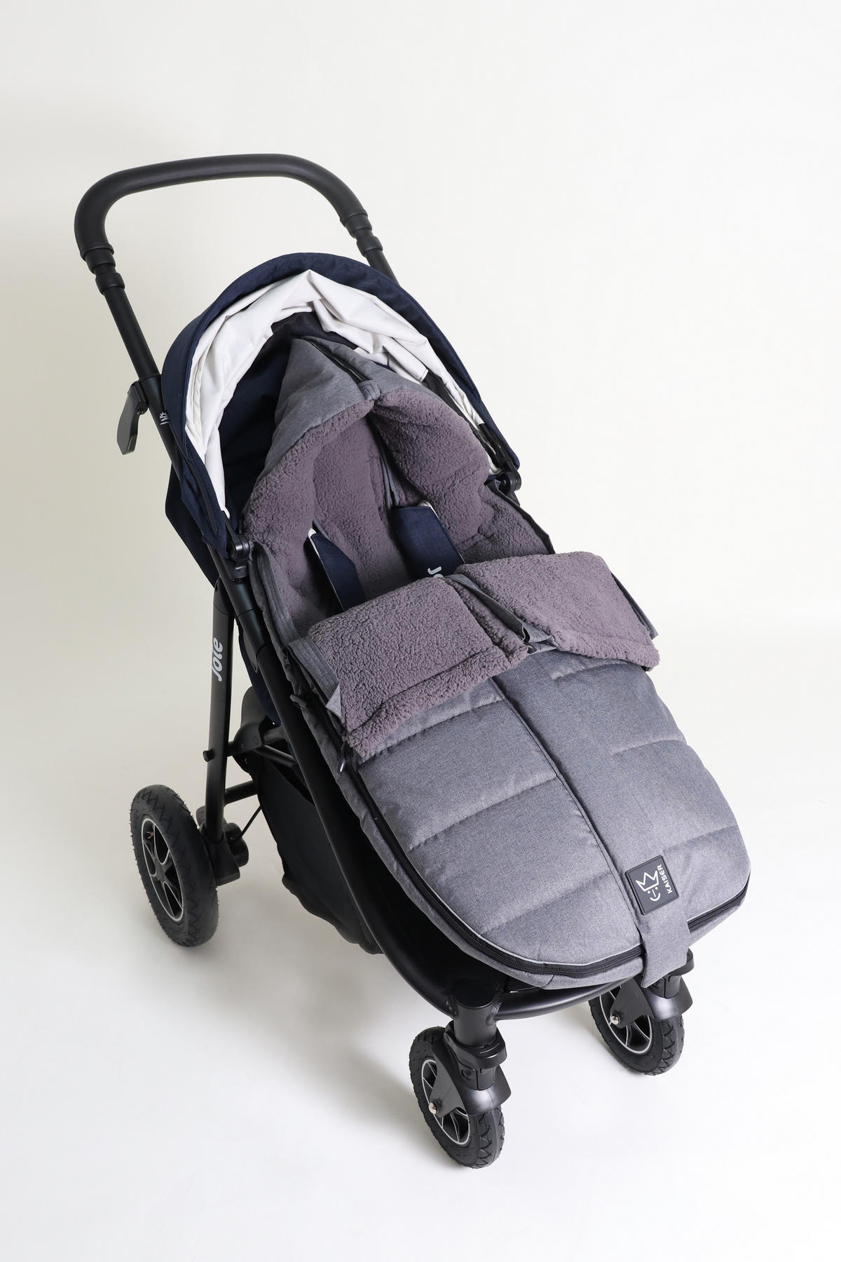 KINDERWAGEN-FUSSSACK Mila, black melange - Schwarz, Textil (48/7/105cm) - Kaiserbaby