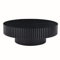 COUCHTISCH aus MDF in Schwarz mit handgefertigter Kante - Schwarz, Holzwerkstoff (80/80/35cm) - Modfu