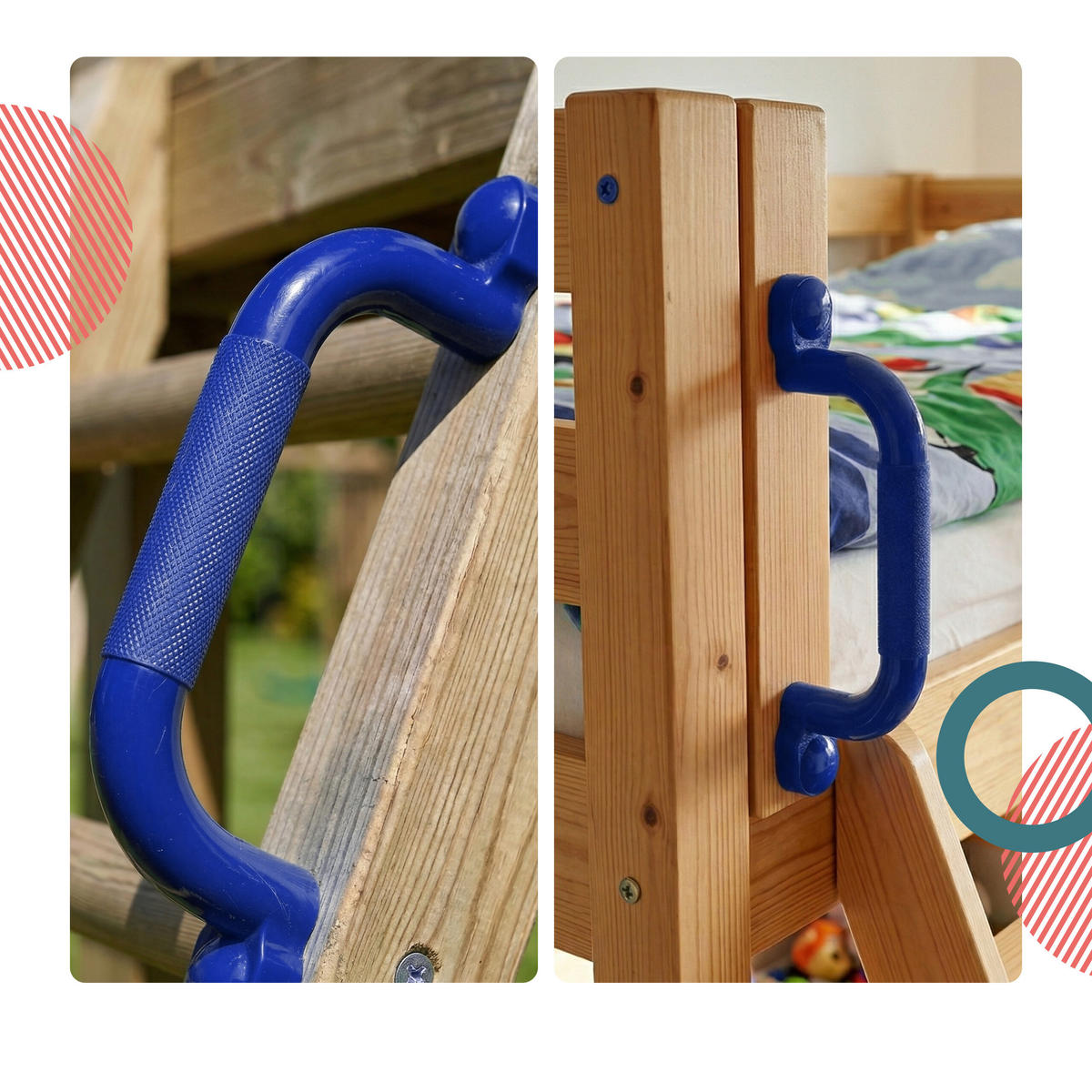 CHYTY Modré 4dílná-sada PE 24 cm - modrá, plast (3/7cm) - Relaxdays