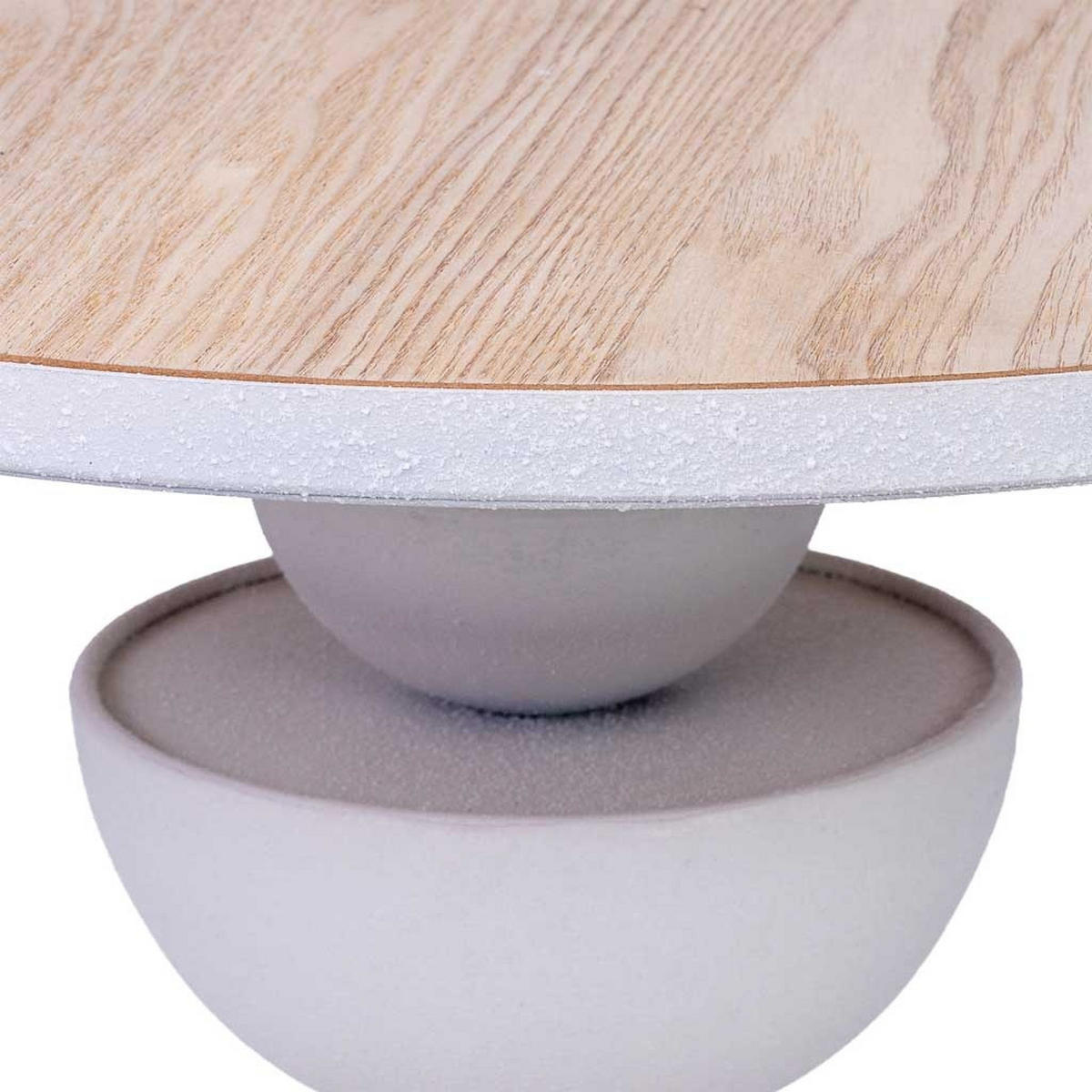 TISCH aus Metall und Holz, weiß, 46x49cm - Weiß, Metall (46/46/49cm) - Wanderlust