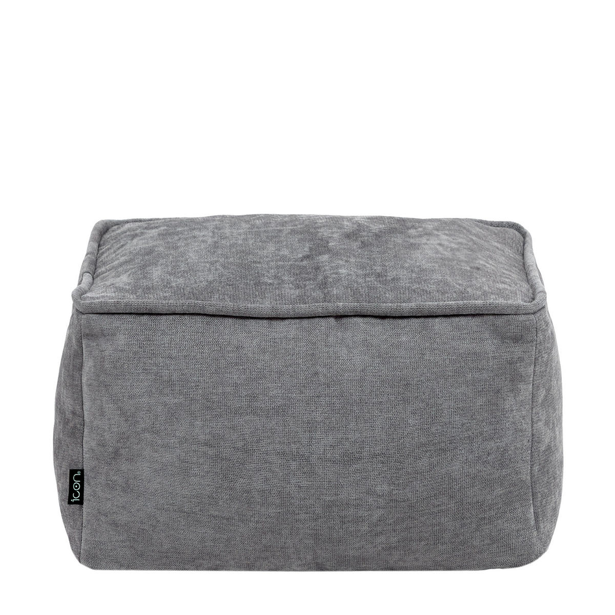 SITZPOUF Chenille Amara - Grau, Kunststoff/Textil (40/24/40cm) - icon