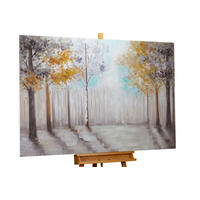 ACRYLBILD HANDGEMALT 120/80 cm - Braun/Grau, Holz/Textil (120/80cm) - KUNSTLOFT