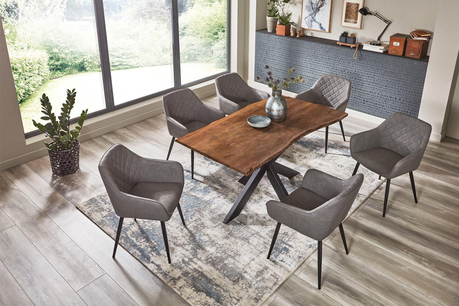 ESSTISCH BENNI - Schwarz/Braun, Holz/Metall (90/180/77cm) - SAM