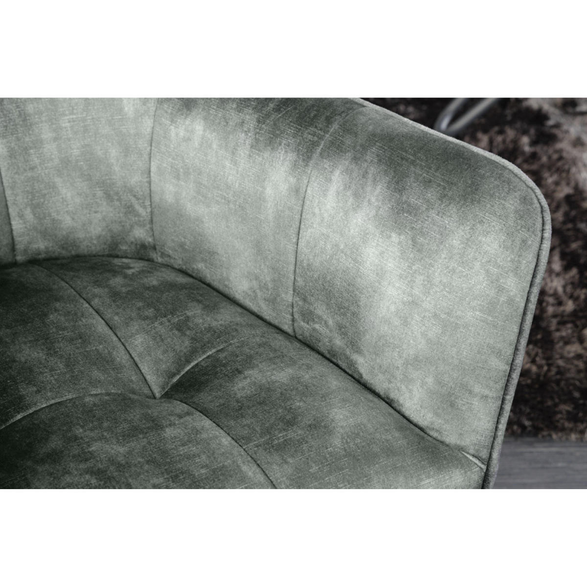 STUHL LOFT Samt Grün - Grün, Textil (60/83/61cm) - riess-ambiente
