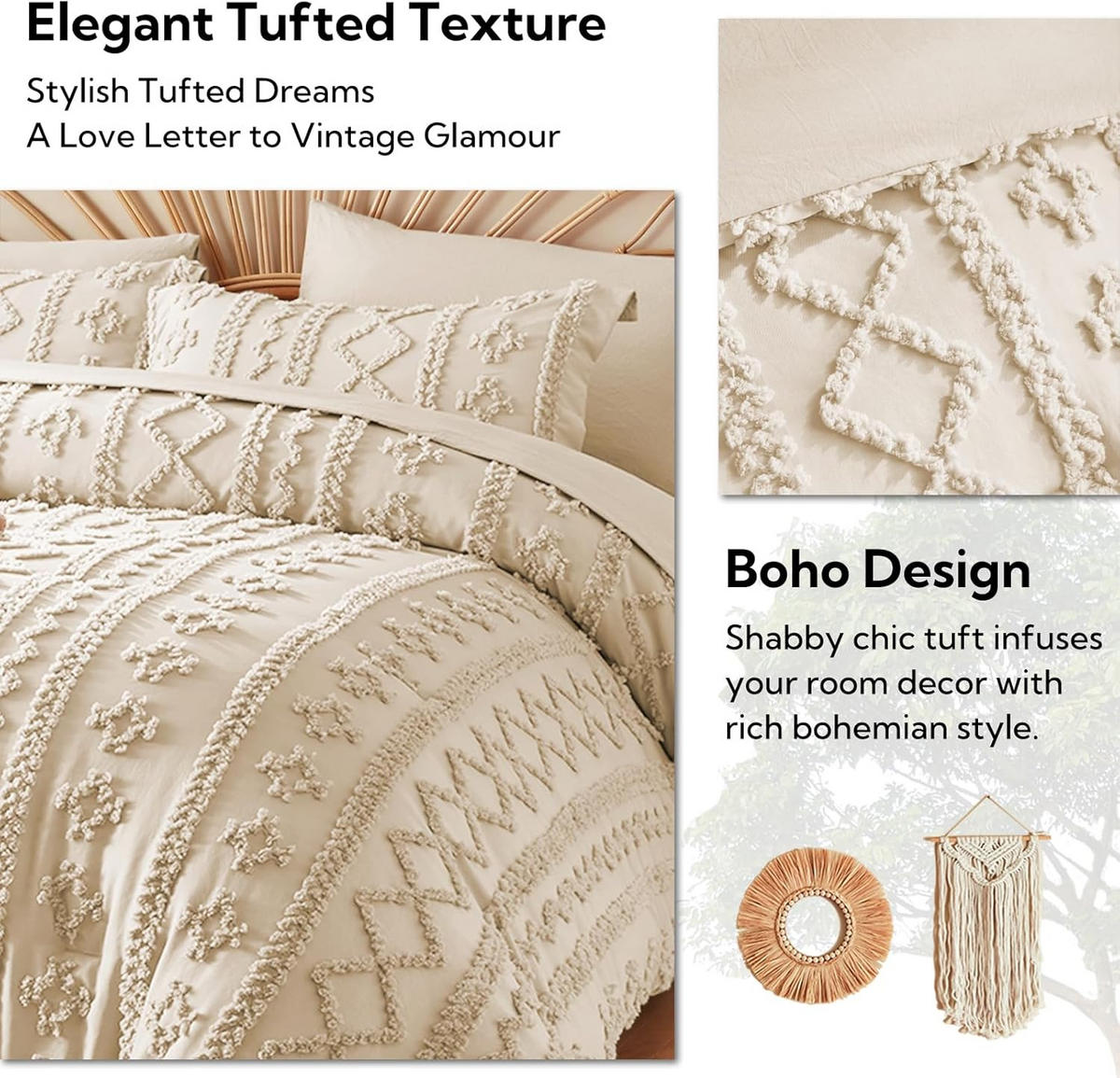 BETTBEZUG (200 x 230 cm) + zwei Kissenbezüge (51 x 76 cm) – Cremegelb - Gelb, Textil (230/200cm)