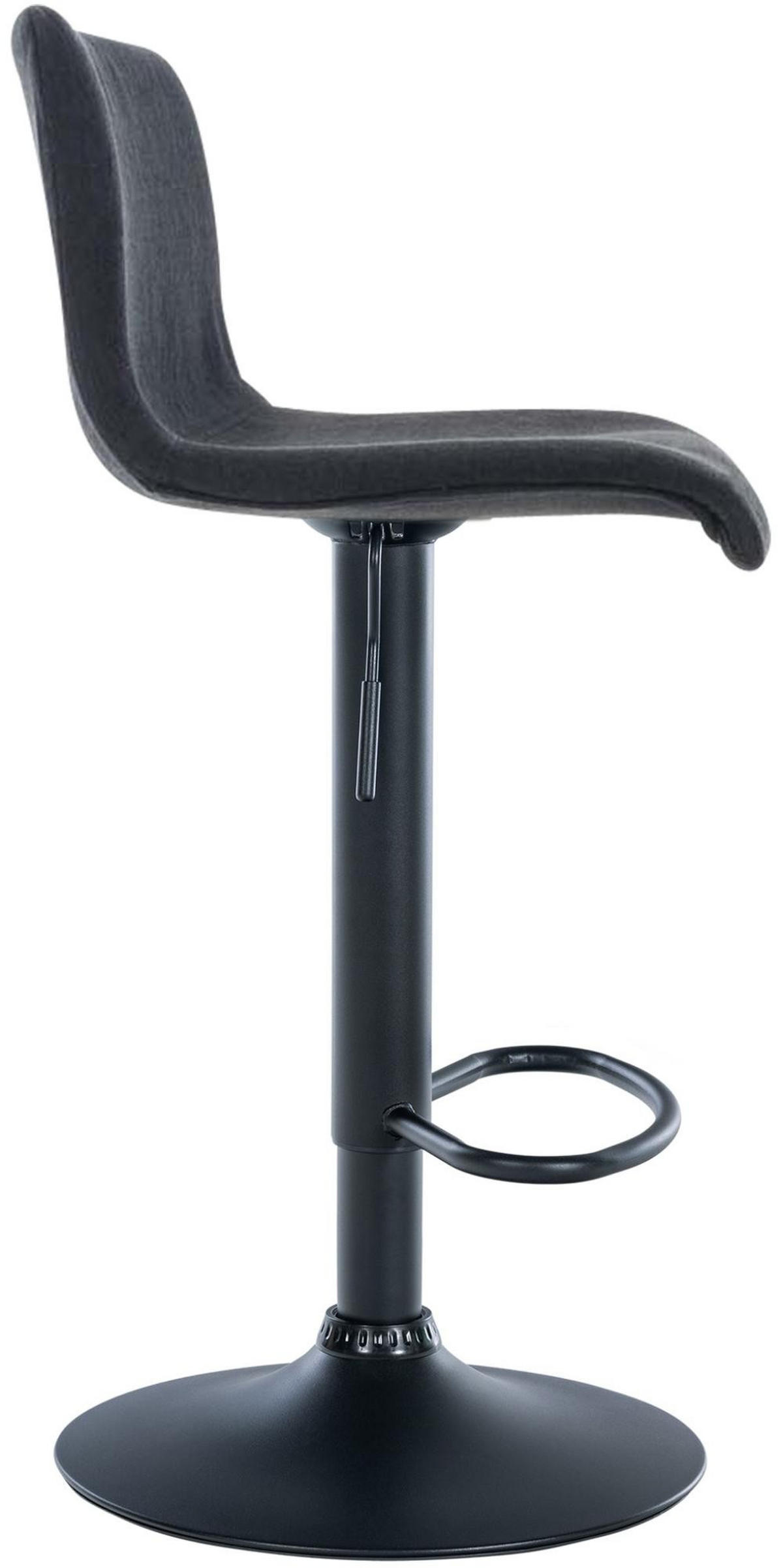 BARHOCKER Stoff schwarz - Schwarz, Textil/Metall (39/84/36cm) - CLP