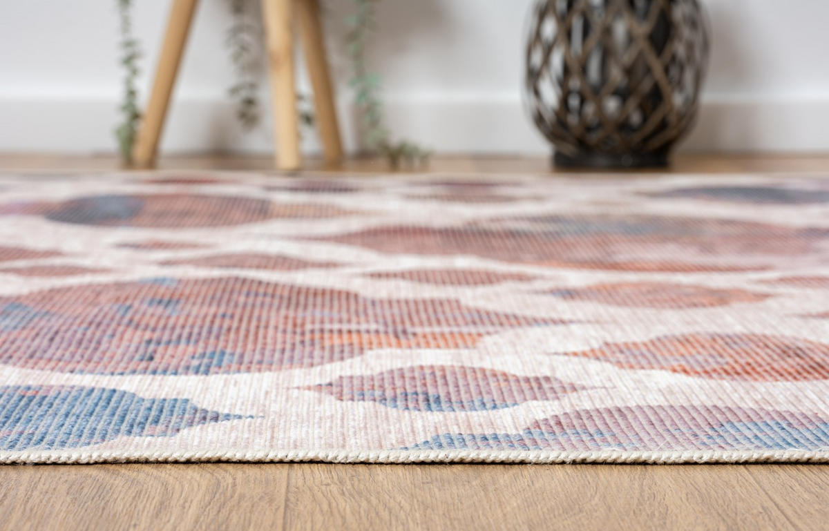 TEPPICH Nile Bordeaux,Petrol,Rostfarben 160/230 cm - Bordeaux, Textil (160/230cm) - My-Rug