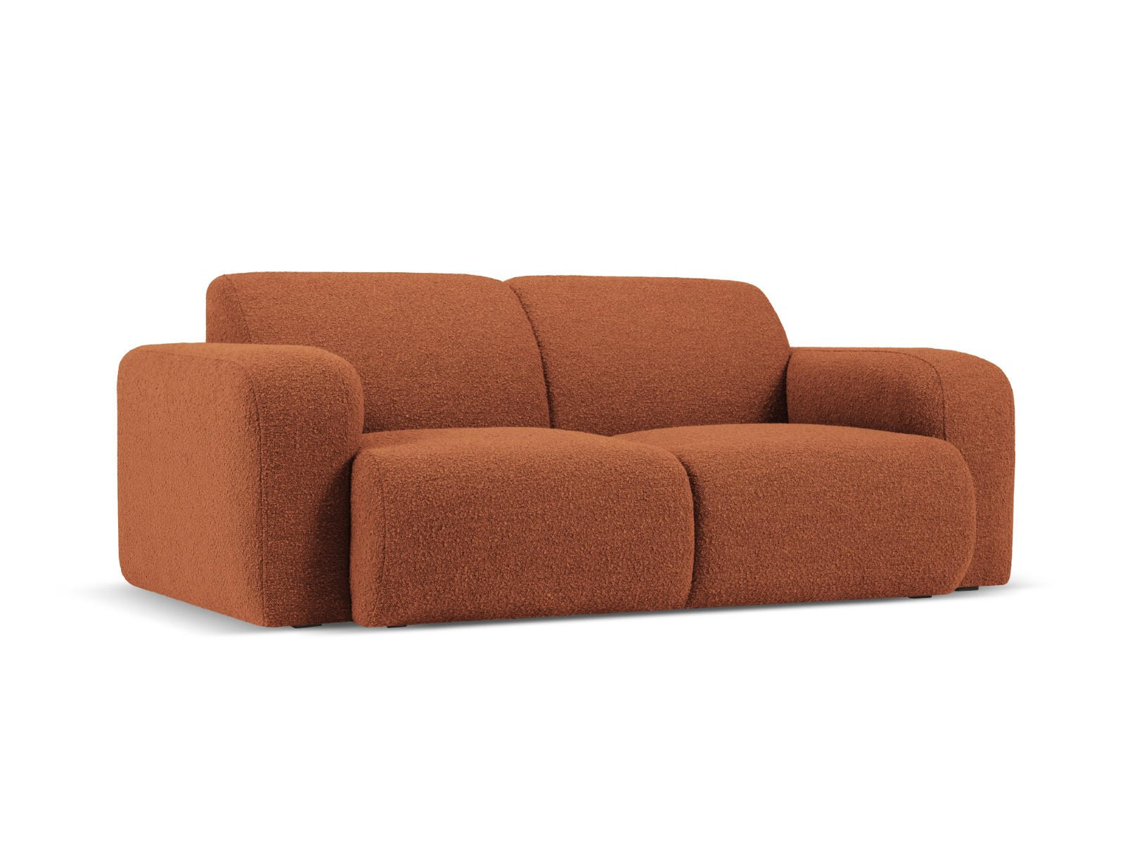 SOFA Molino aus Boucle braun 2 Sitzplätze - Braun, Textil (95/72/170cm) - Micadoni
