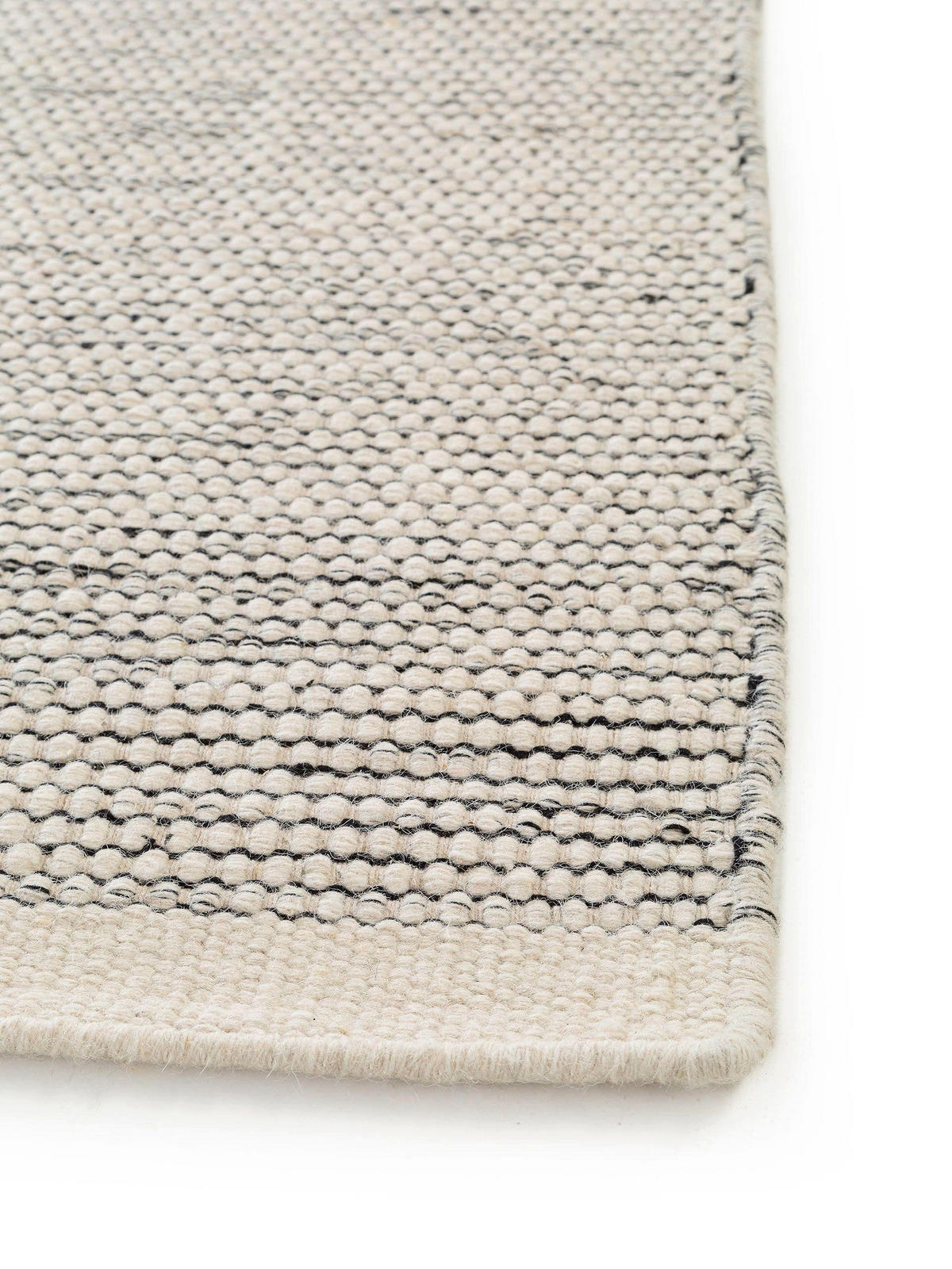 WOLLTEPPICH Rocco Beige/Schwarz 140x200 cm - Beige, Textil (140/200cm) - benuta Pure