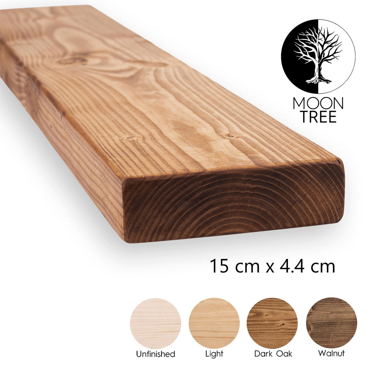 WANDREGAL rustikales 15/4,4/40 cm unbehandelt - Braun, Holz (40/4.4/15cm)