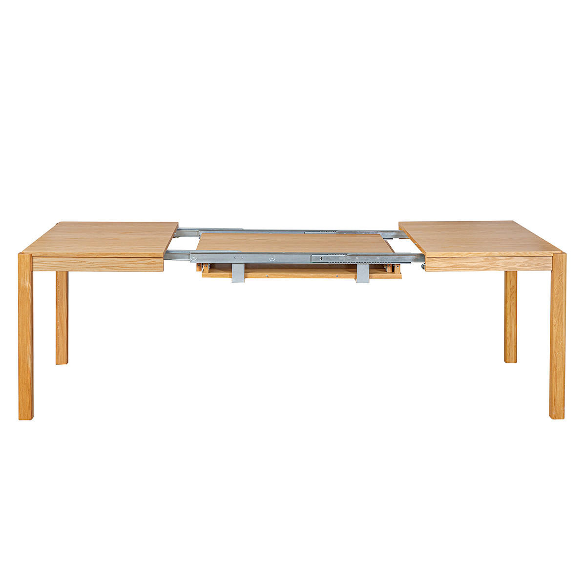 ESSTISCH Ausziehbar Eichenfurnier L125-238 cm AGALI - Eiche Bianco, Holz (238/91/75cm) - Miliboo