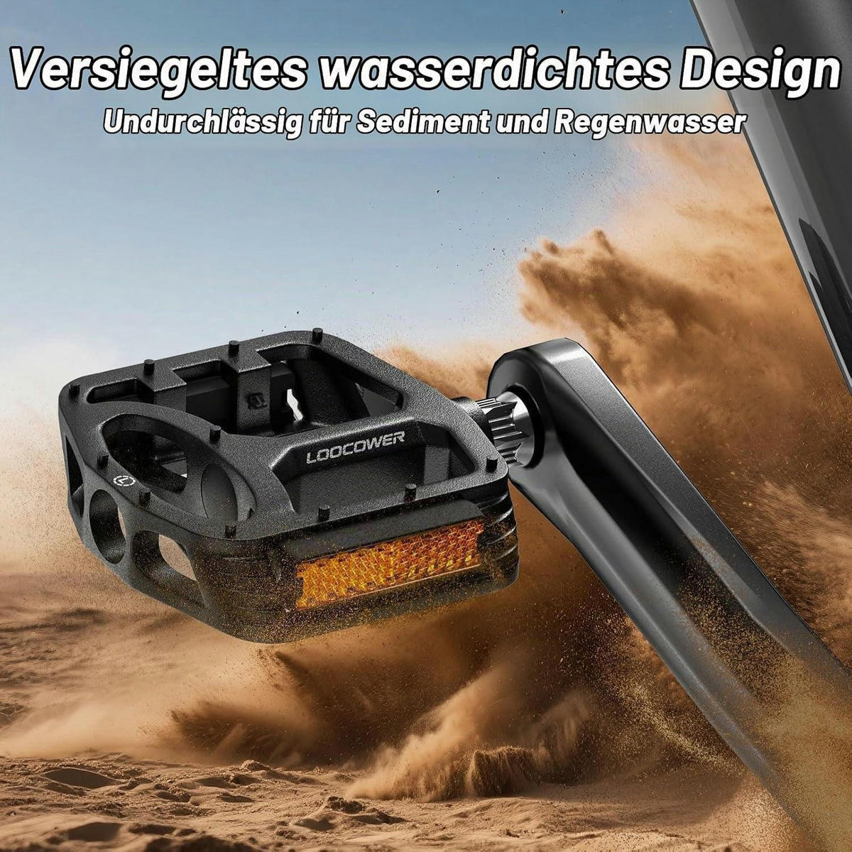 FAHRRADPEDALE Aluminium Plattform mit Reflektoren Schwarz - Schwarz, Metall (10/1.5/12cm)