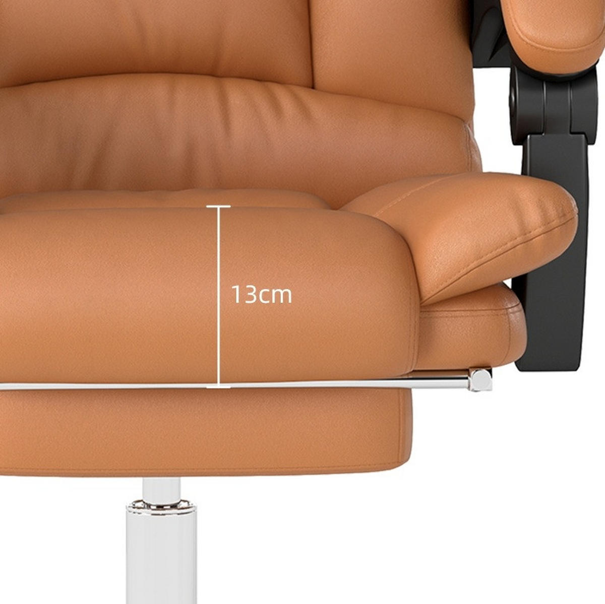 DREHSTUHL 64/70/110-118 cm, Massage & Wärme, Kunstleder, 120 kg Tragkraft, braun - Braun, Kunststoff (70/118/64cm) - Redom