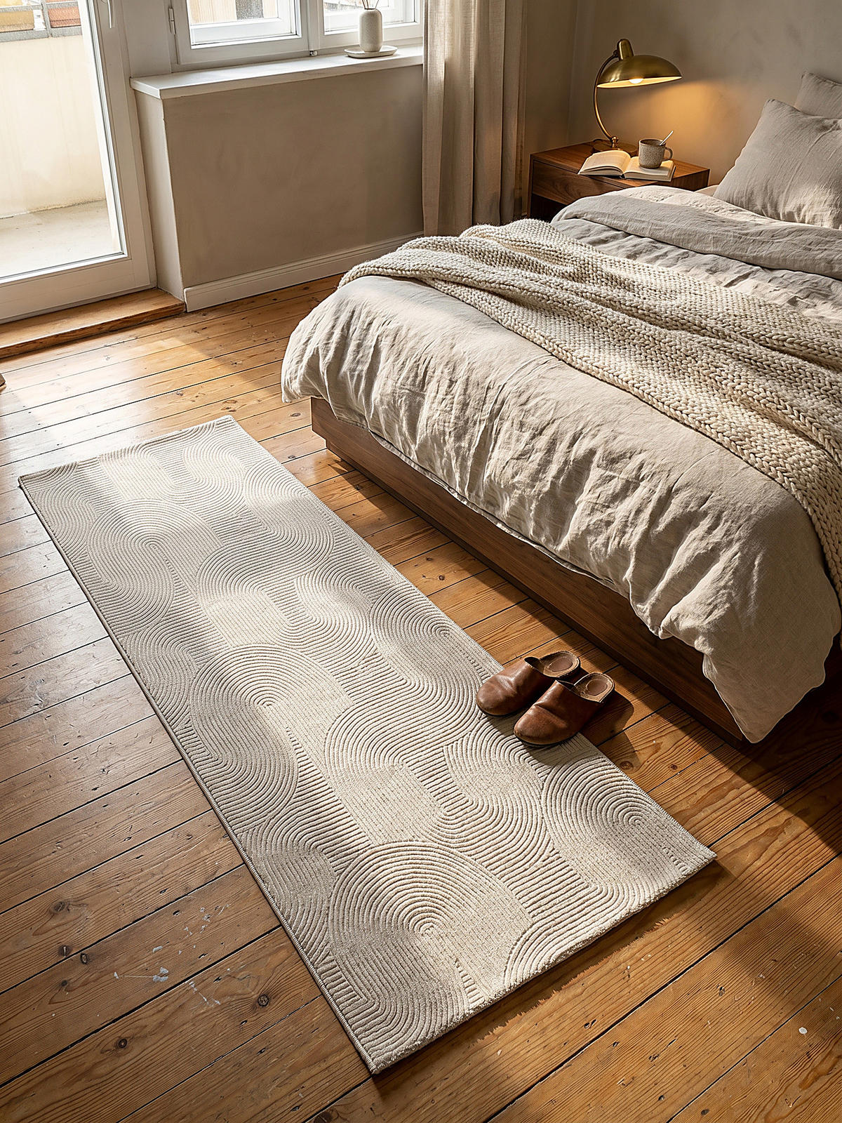 TEPPICHLÄUFER Antirutsch Geometrisch DALAR Polypropylen Creme 80 x 300 cm - Beige, Textil (80/300cm) - KADIMA DESIGN