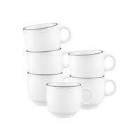 CAPPUCCINOTASSEN Sento Home Pure Lines Chocolate Brown 300 ml 6er Set - Dunkelbraun, Keramik (0.3L) - Seltmann Weiden