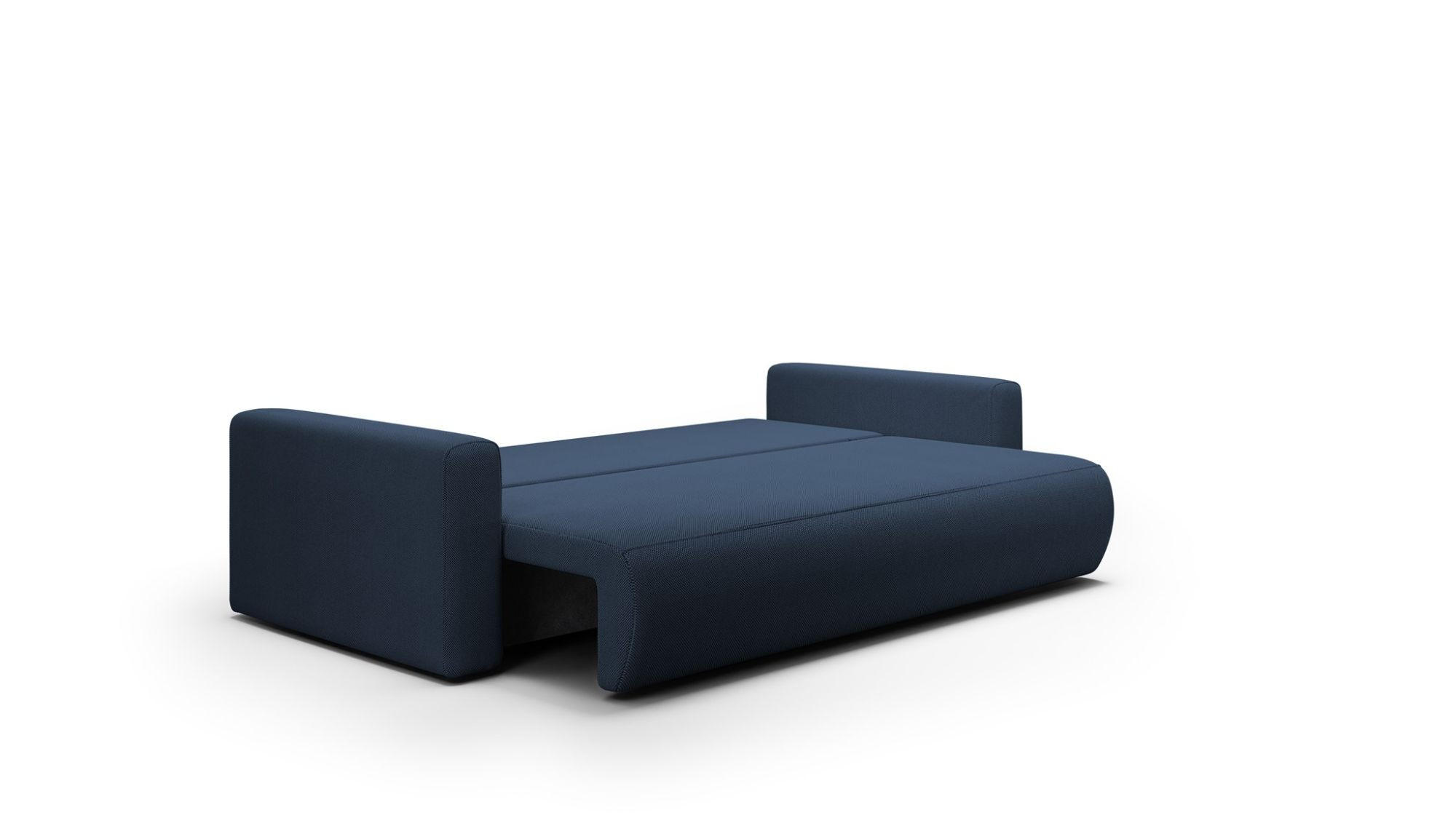 Thumbnail - Fun Möbel Sofa, Dunkelblau, Textil, 238x85x103 cm, Wohnzimmer, Sofas & Couches, Schlafsofas