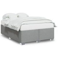 BETTGESTELL Ohne Matratze Hellgrau 160/200 Cm Stoff - Grau, Textil (160/200cm) - vidaXL