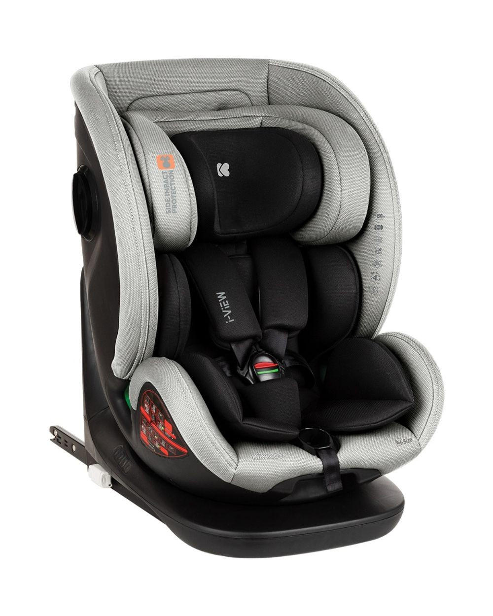 KINDERSITZ i-View i-Size hellgrau (40-150cm) Isofix Top Tether 360-Grad-Drehung - Grau, Kunststoff (44/57/53cm) - Kikka boo