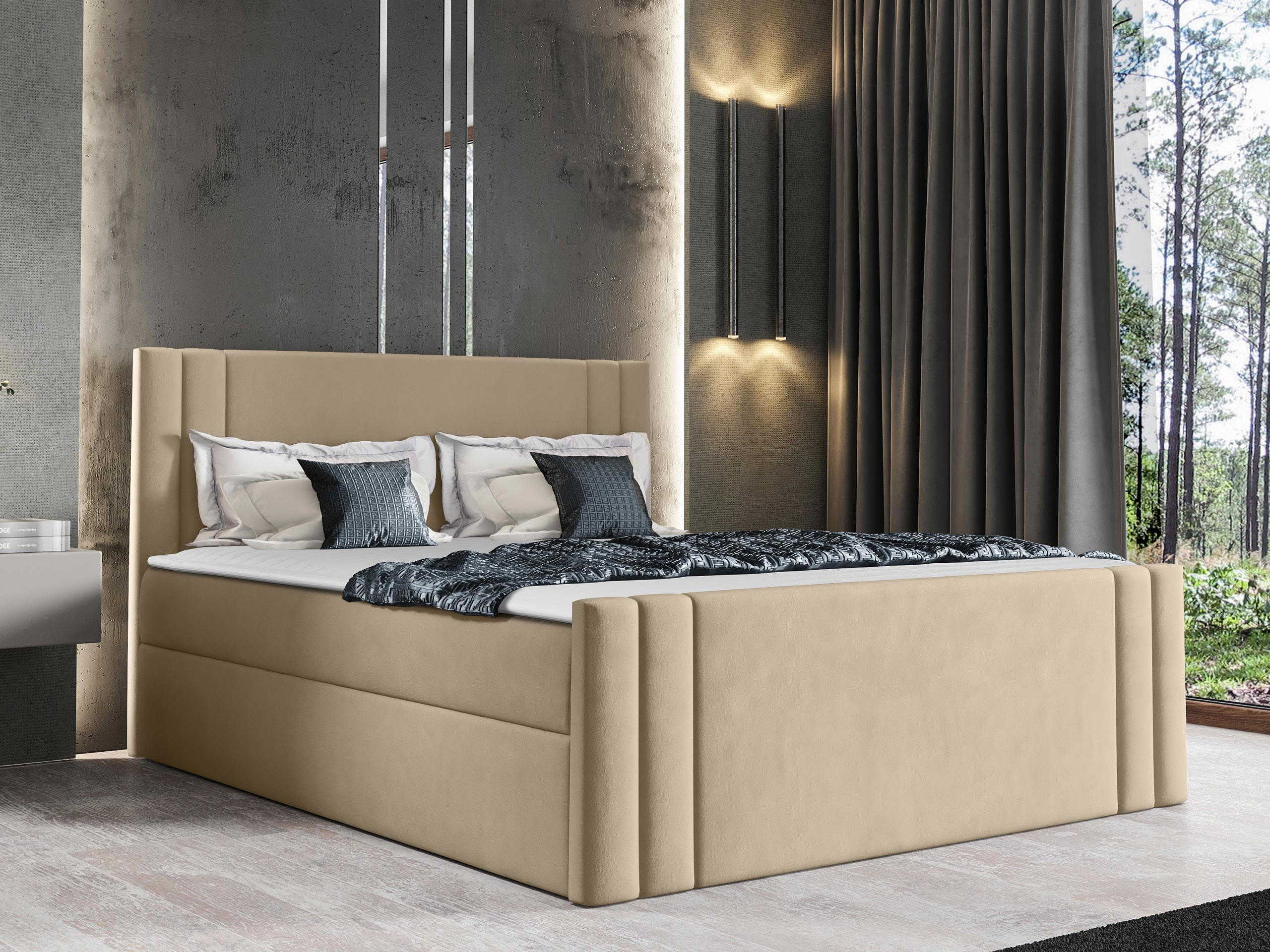 BOXBETT Carmen - Beige, Holz (120/200cm) - MIRJAN24