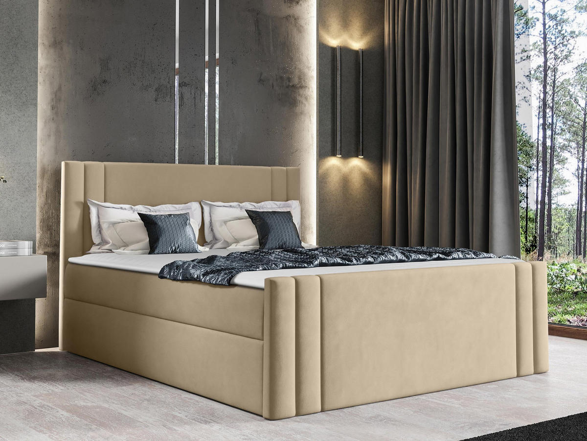 BOXBETT Carmen - Beige, Holz (140/200cm) - MIRJAN24