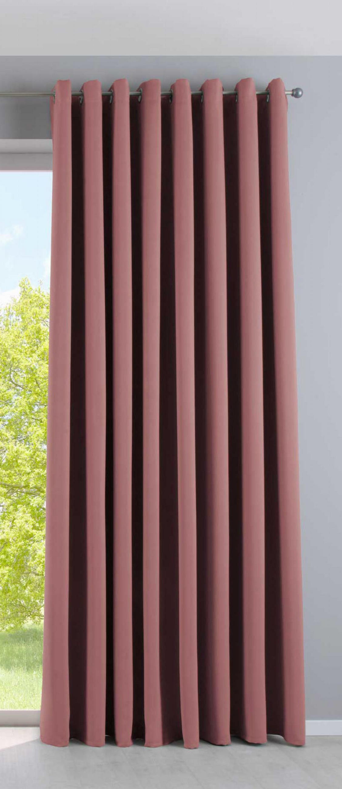 VORHANG »NEW YORK« HxB 225x295 cm Altrosa - Altrosa, Textil (295/245cm) - Gardinenbox