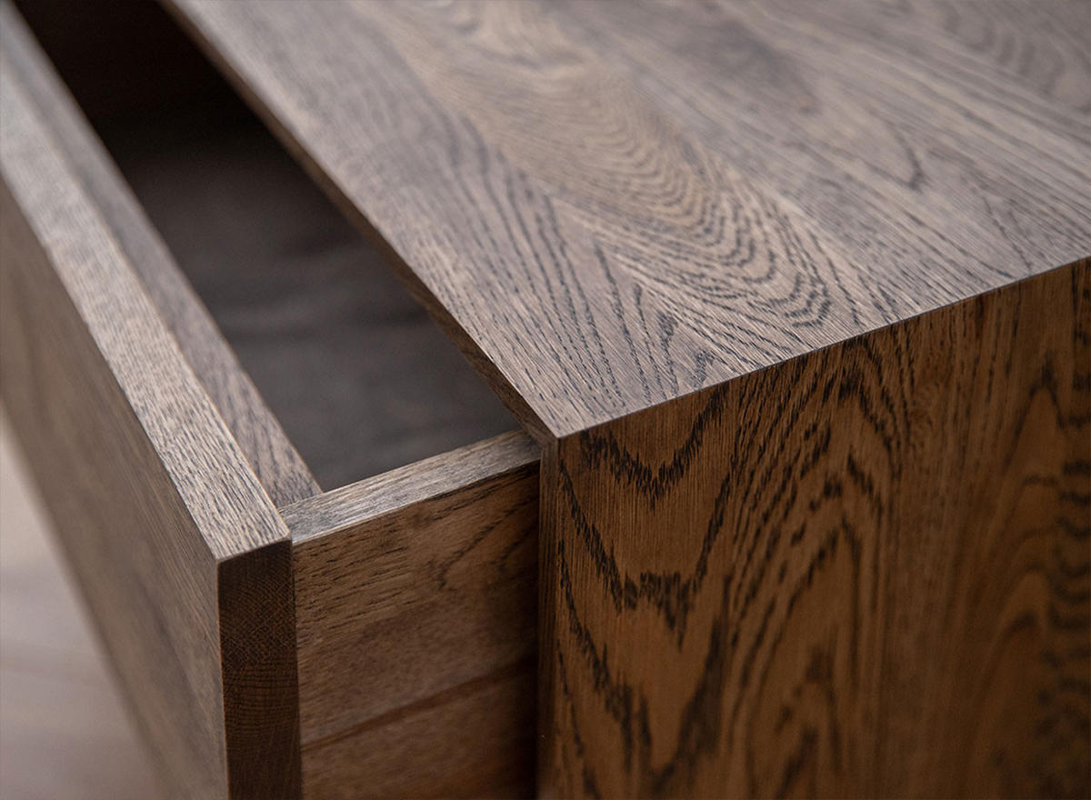 2ER-SET NACHTKONSOLE Adria Smoke Wildeiche 50 / 35 / 35cm - Eichefarben, Holz (50/35/35cm) - Feldmann-Wohnen