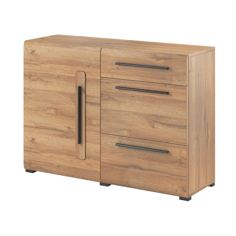 KOMMODE Turda-83 - Braun, Holzwerkstoff (120/86/39cm) - Lomado