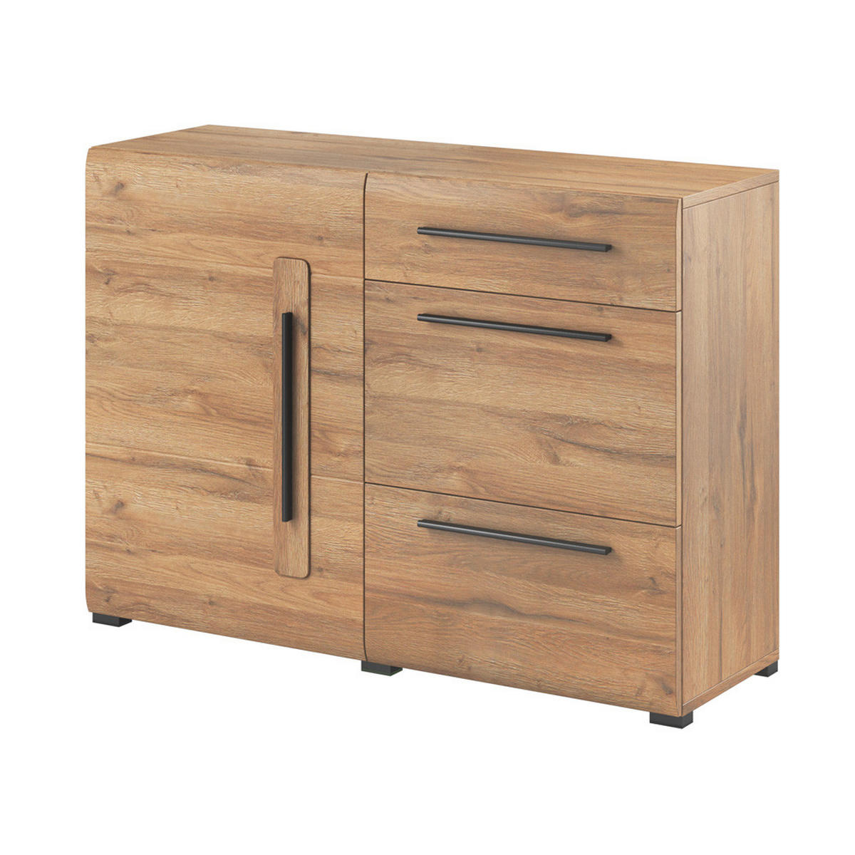 KOMMODE Turda-83 - Braun, Holzwerkstoff (120/86/39cm) - Lomado