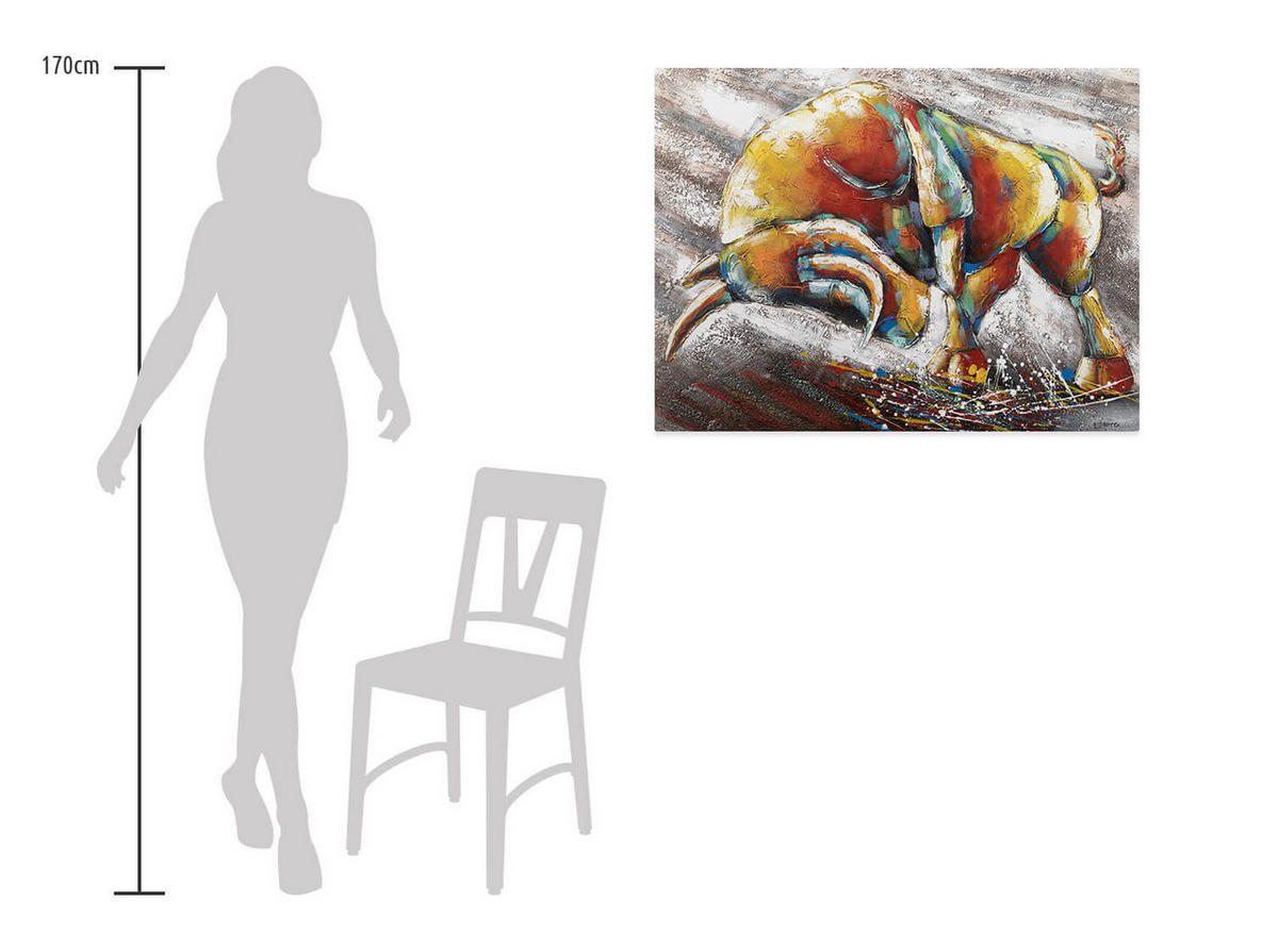 ACRYLBILD HANDGEMALT 100/75 cm - Taupe, Holz/Textil (100/75cm) - KUNSTLOFT