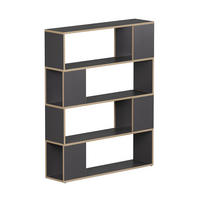 RAUMTEILER Eneos Anthrazit/Eiche 100 x 124.5 cm - Eichefarben/Anthrazit, Holzwerkstoff (100/124.5/24cm) - Vicco