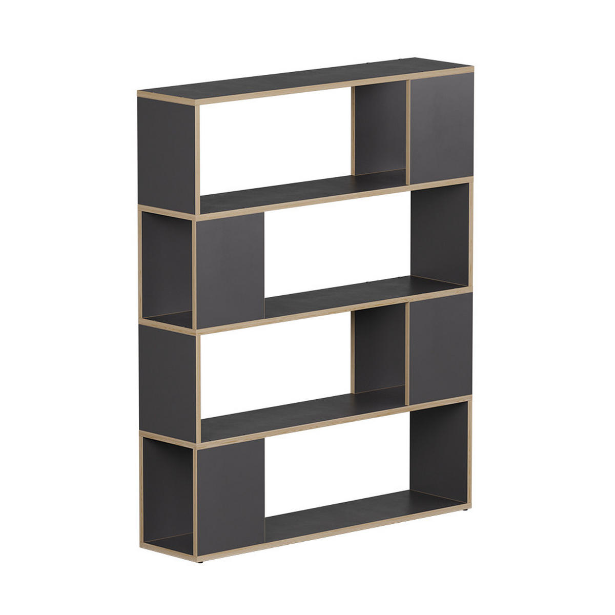 RAUMTEILER Eneos Anthrazit/Eiche 100 x 124.5 cm - Eichefarben/Anthrazit, Holzwerkstoff (100/124.5/24cm) - Vicco