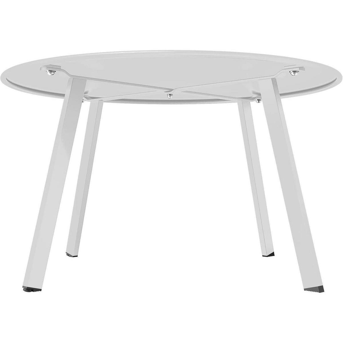 BEISTELLTISCH Outdoor Weiß - Weiß, Metall (70/70/40cm)