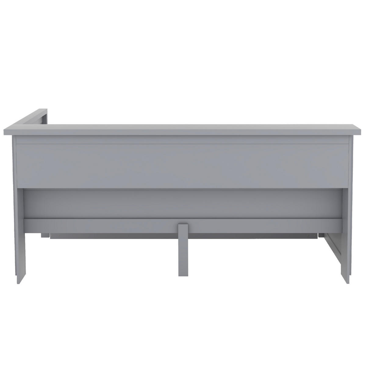 MULTIFUNKTIONSBETT 90/200 cm grau mit LED-Beleuchtung und ausziehbarem Bett - Grau, Holzwerkstoff (90/200cm) - OKWISH