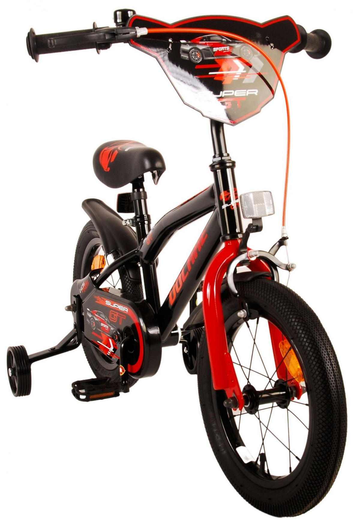 KINDERFAHRRAD Super GT - Jungen - 14 Zoll - Rücktritt + Handbremse - Rot - Rot/Schwarz, Metall (45cm) - TPFSports