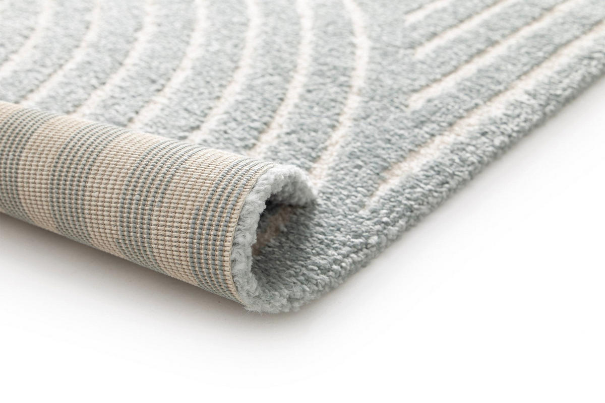 TEPPICH sehr weich mit Relief-Effekt Blau - Blau, Textil (160/230cm) - AFK Living