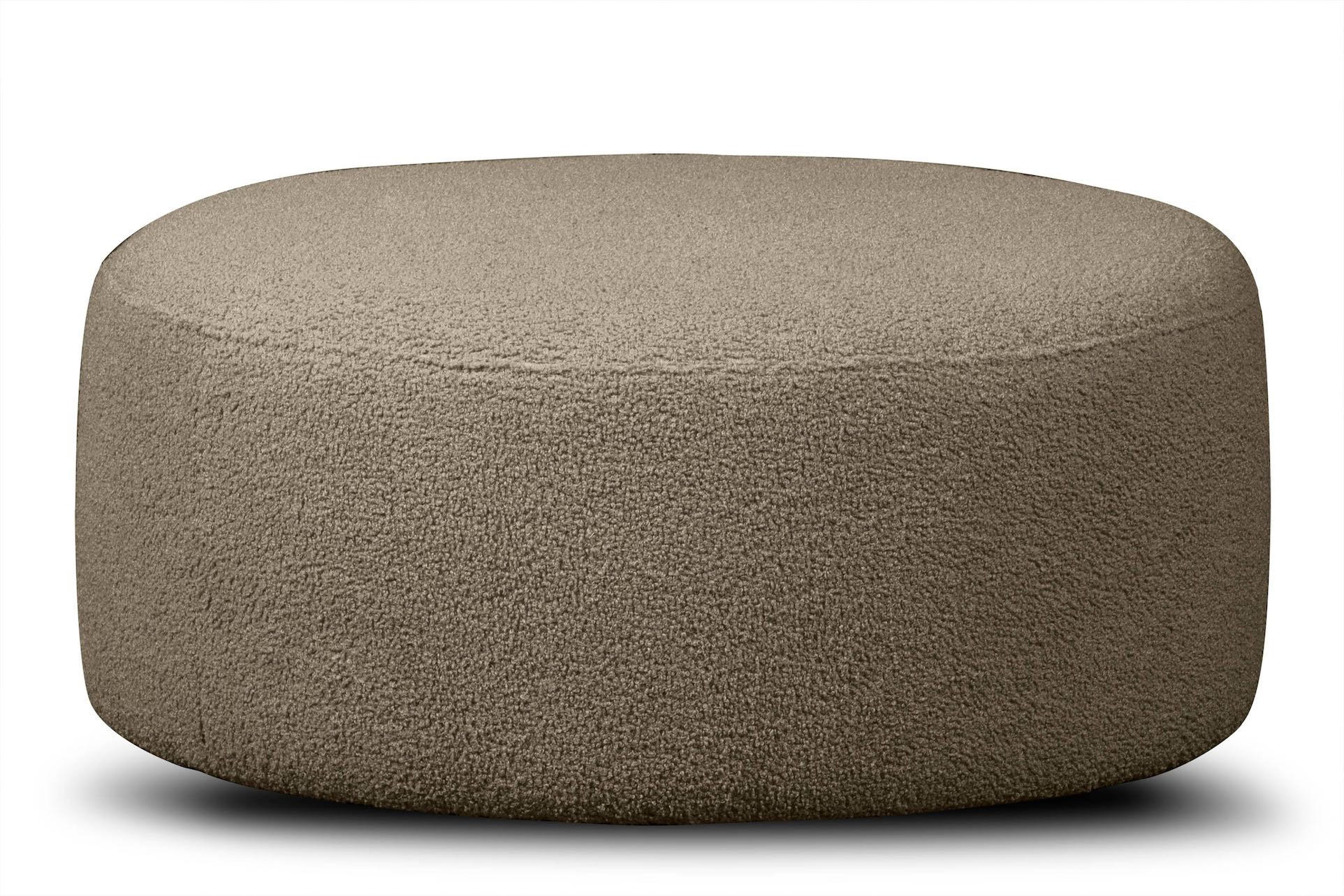 SITZHOCKER RAGGI mit 360° Drehfunktion, Braun - Braun, Textil (80/36/80cm) - KONSIMO®