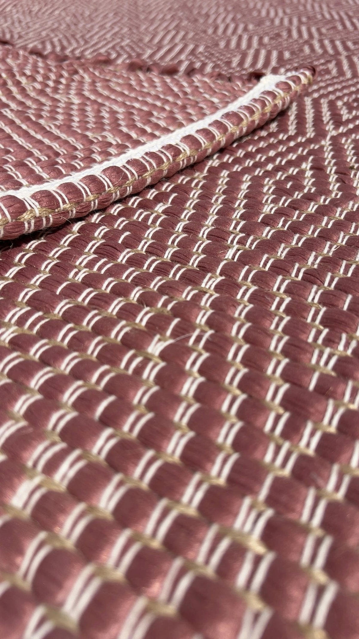 TEPPICH aus recycelten Fasern handgewebt rosa - Pink, Naturmaterialien (160/230cm) - AFK Living