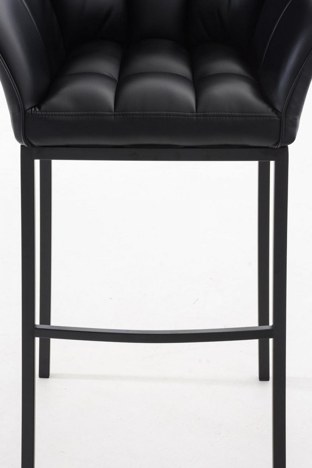BARHOCKER 2er Set Lederlook Schwarz - Schwarz, Textil/Metall (64/110/48cm) - CLP